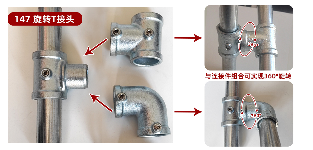 旋转T接头